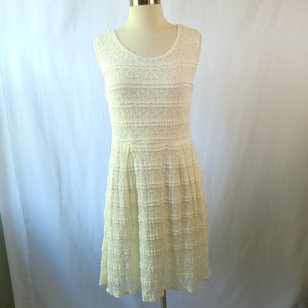 Matilda Jane Smile Sweetly Ivory Off White Lace A-Line Sleeveless Dress Size 6
